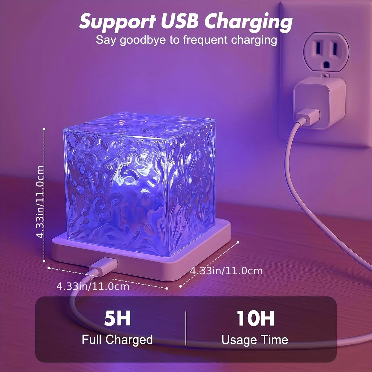 Colorful Rechargeable Shower Lamp