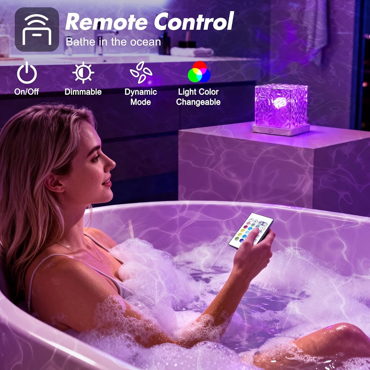 Colorful Rechargeable Shower Lamp