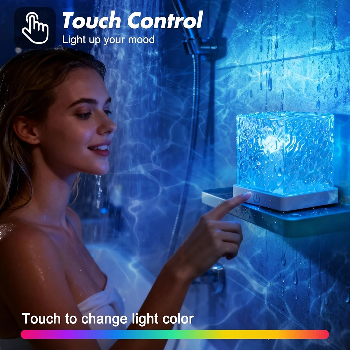 Colorful Rechargeable Shower Lamp